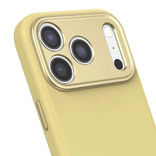 Coque MagSafe - DECODED - iPhone 17 Pro - Antimikrobiellt silikon - Gul - Stötskydd Gul