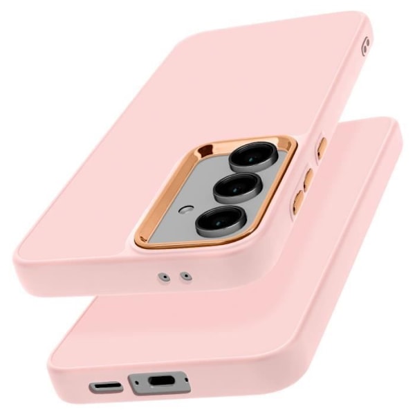 Coque - AVIZAR - Samsung Galaxy S24 FE - Silikon - Metallisk - Ljusrosa Rosa