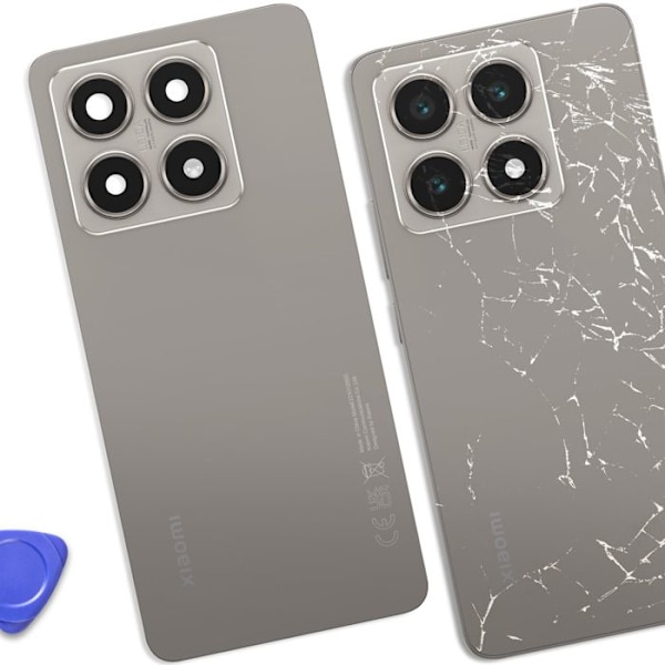 Takakansi Xiaomi 14T Alkuperäinen Huoltopaketti Xiaomi Harmaa Grå