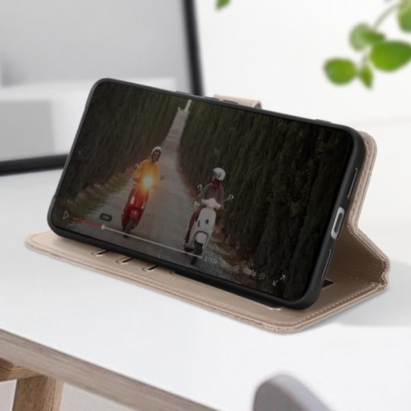 Cat Case til Google Pixel 8 Wallet Series Kawaii Cat Cover Beige Beige