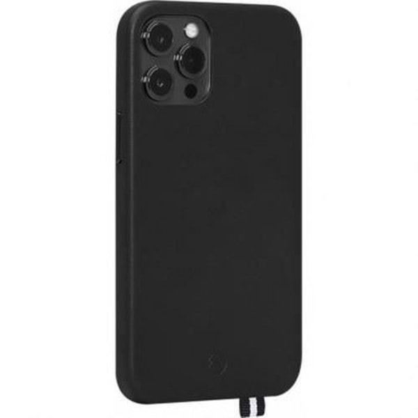 iPhone 12 / 12 Pro beskyttelsescover i sort Elysée ARTEFAKT læder - stift - glat - elegant design Svart