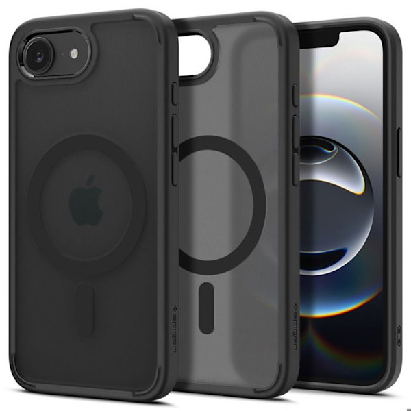 Coque MagSafe til iPhone 16e Slagfast Robust Ultra Hybrid Mag Spigen SGP Sort Svart