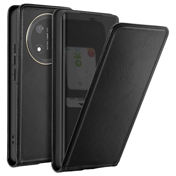 Husklap vertikal til Honor Magic 7 Lite kortlomme sort Svart