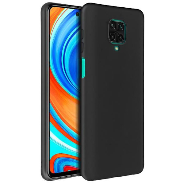 Coque - ILMOITUS - Xiaomi Redmi Note 9 Pro Max/9 Pro/9S - Taipuisa silikoni - Ultra-ohut - Musta Svart