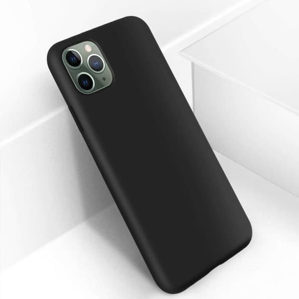 Coque iPhone 11 Pro Max - Apple - Semi-rigid - Stødabsorberende - Kradsikker - Soft Touch Svart