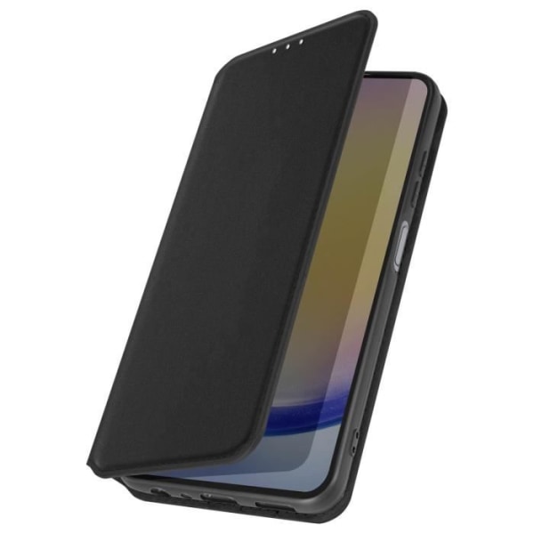 Taske til Samsung Galaxy A25 - AVIZAR - Kortholder Video Support Magnetic Flip Sort Svart