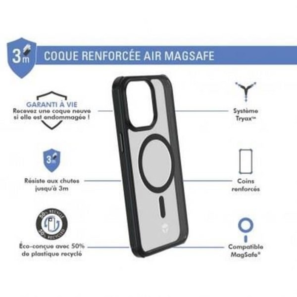 AIR FROST MagSafe Förstärkt Fodral för iPhone 15 Pro Max Force Fodral Svart