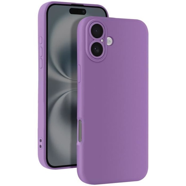 Iphone 16:n pehmustettu silikonikotelo, suojattu kamerablokki, violetti Lila