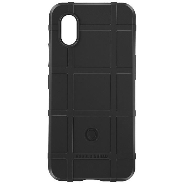 Etui til Samsung Galaxy Xcover 7 - AVIZAR - Robust skjold - Sort præget mønster - Stødsikker Svart