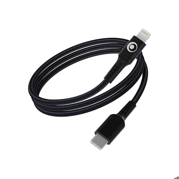 USB-C / Lightning 3A Power Delivery 60W 1,2m Opladnings- og Overførsels Kabel BigBen Connected Sort