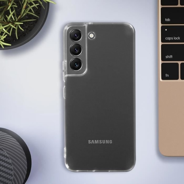 AVIZAR Samsung Galaxy S22 Plus -kotelo - pehmeä ja ohut - läpinäkyvä valkoinen Klar vit