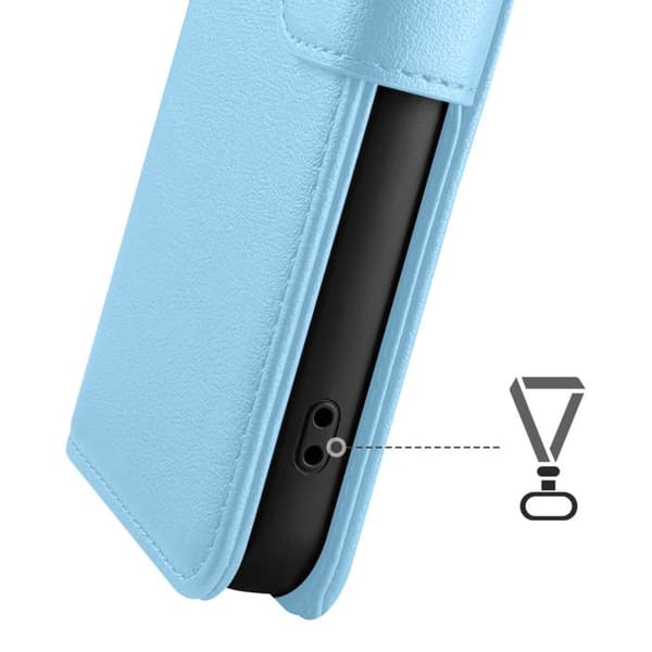 Folio-etui til Galaxy S26 Plus med støttefunktion og magnetisk flap Zanaé lys blå Blå
