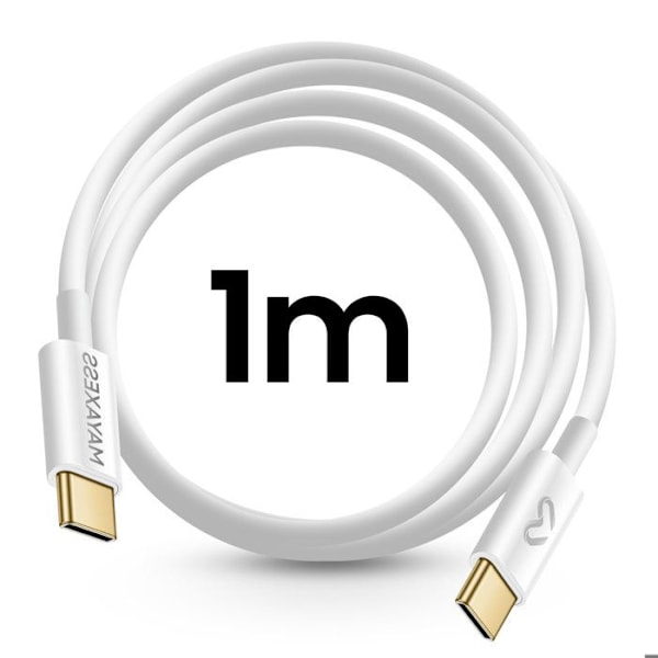 Väggadapter - Mayaxess - USB-C - Power Delivery 20W - Kabel ingår - Vit Vit
