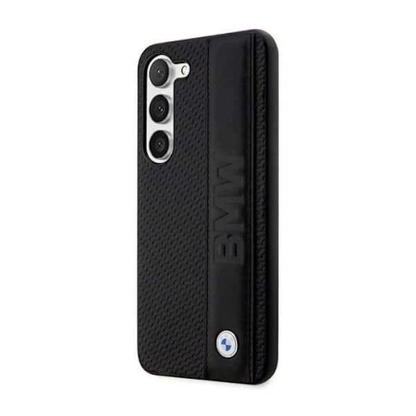 BMW tekstureret læder -amp Stripe - Etui til Samsung Galaxy S23 (sort) - 3666339114510