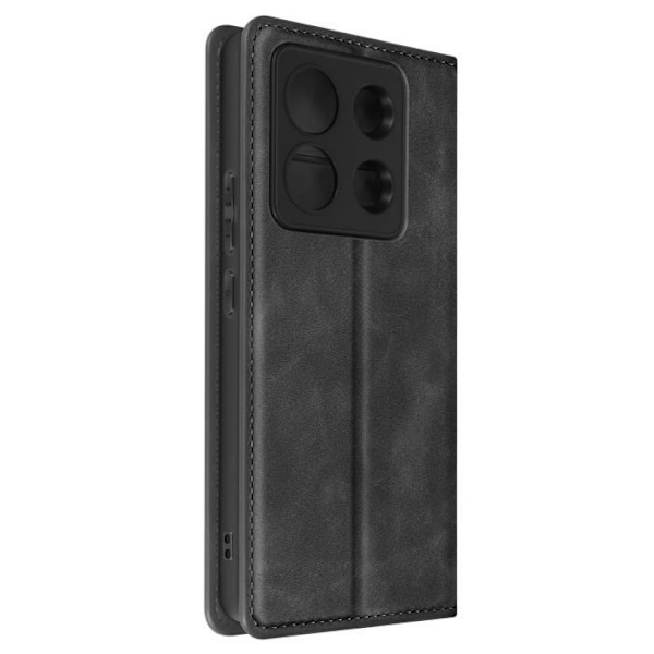 Kotelo Xiaomi Redmi Note 13 Prolle - AVIZAR - Pehmeä kansi - Musta - Lompakko- ja videotuki Svart