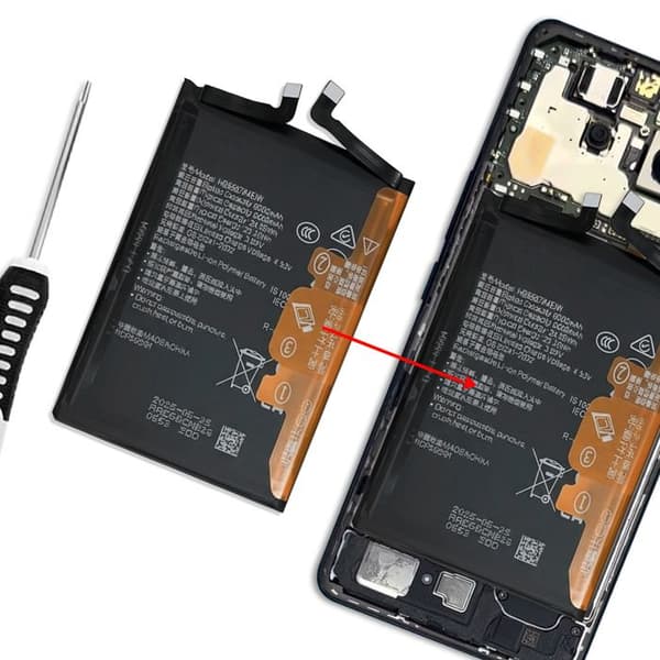 Batteri 6600mAh til Honor Magic 7 Lite Kompatibel med HB556794EIW Sort Svart