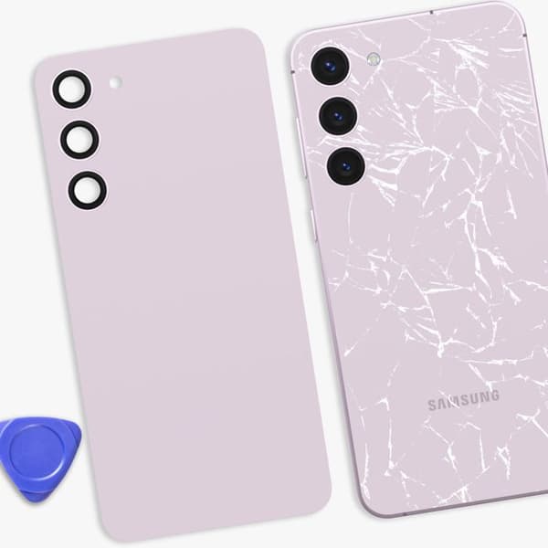 Cachebatteri - AVIZAR - Galaxy S23 Plus - Lavendel - Inbyggd lim - Komponentskydd Violett