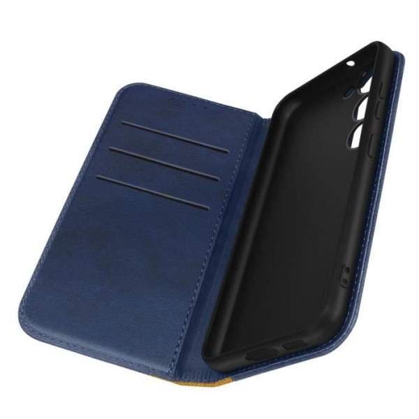 Kotelo Samsung S23 Wallet Video Support -kameralle Kaksisävyinen Midnight Blue / Brown