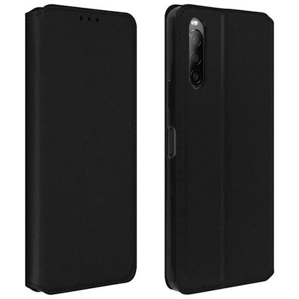 Hus - Sony - Xperia 10 2 - Øko-læder - Magnetisk lukning - Støttefunktion Svart