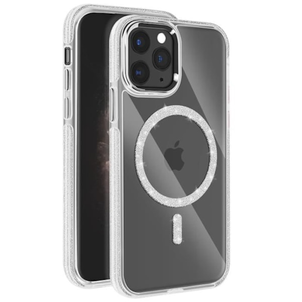 Coque MagSafe - Silikone - iPhone 11 Pro - Glitrende Sølv - Stødafvisende - Elegant Grå