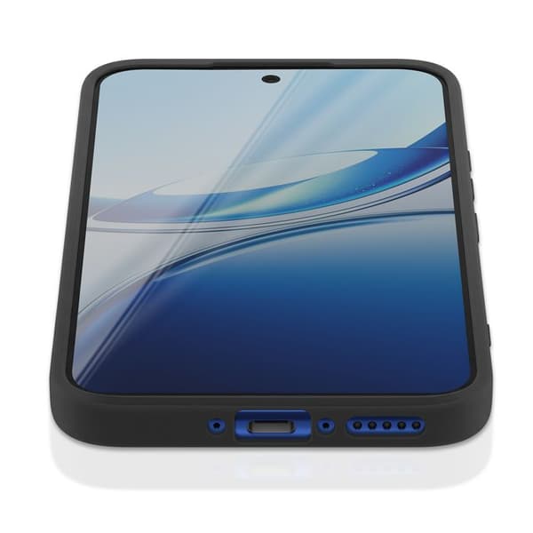 Silicone Cover til Vivo V50, Stødabsorberende, Olieforsinket, Sort Svart