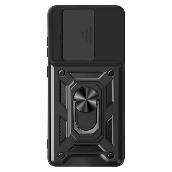 Coque - OnePlus - 13R - Magnetring - Kamerabeskyttelse - Stødabsorberende Sort Svart