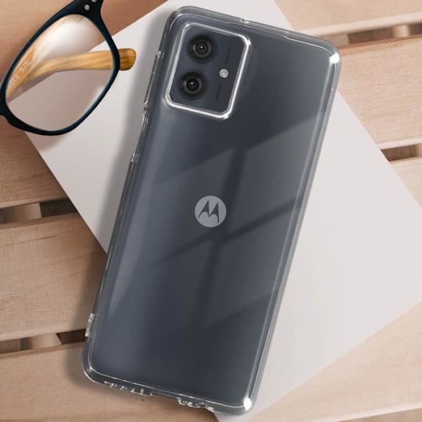Siliconfodral - AVIZAR - Moto G54 - Transparent - Stötskydd - Ultrafin Vit