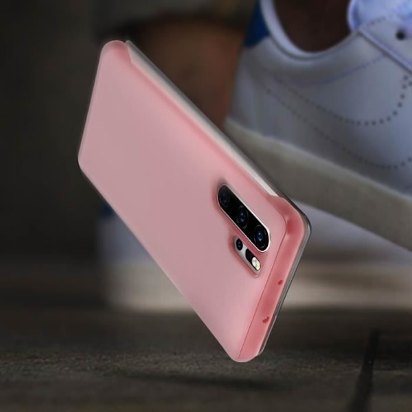 Hus - AVIZAR - Huawei P30 Pro - Hård Skal - Fodral med Stort Fönster - Roséguld Rose guld