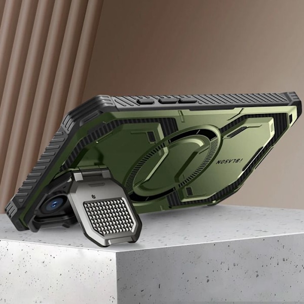 Coque Intégrale til iPhone 16e Antichoc Kompatibel med MagSafe I-Blason Mørkegrøn Grön