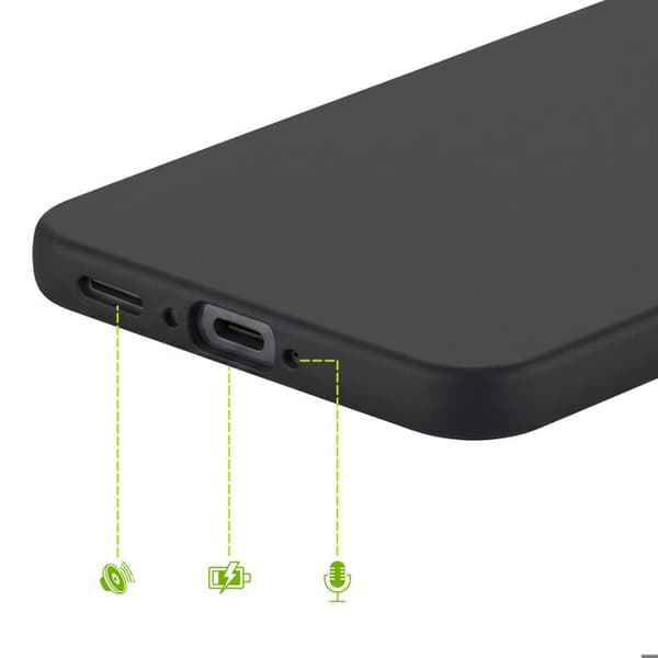Silicone Cover til Galaxy A37 med Diskret Beskyttelse og Stødabsorbering Mayaxess Sort Svart