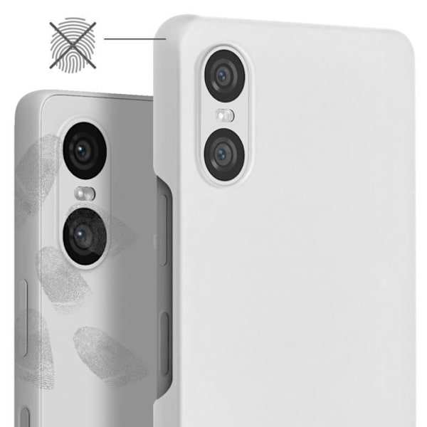 Taske til Sony Xperia 10 VI - AVIZAR - Hvid - Stiv - Syntetisk - Glat Vit