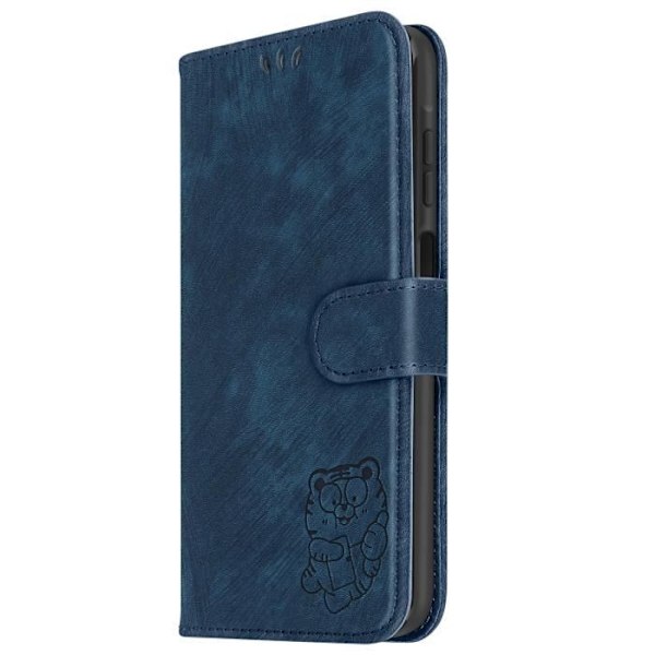 Tiger etui til Samsung A25 5G - AVIZAR - Video Support Wallet - Halvstiv skal - Blå Blå