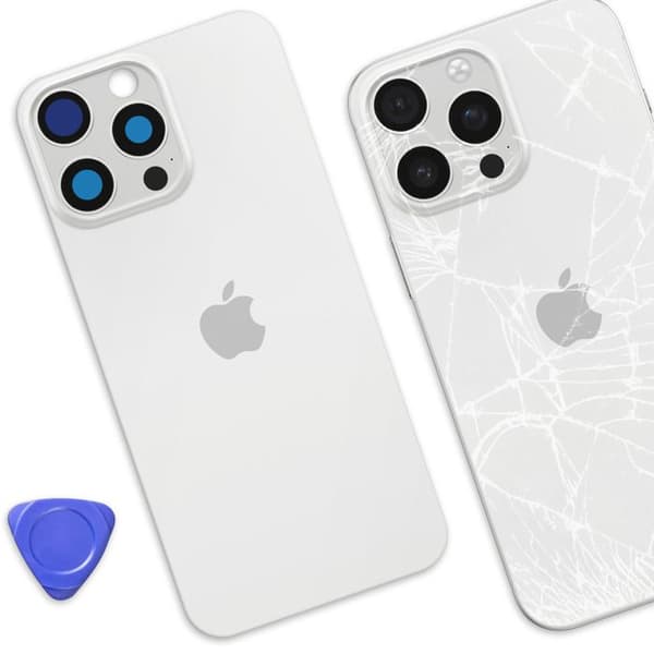 Ersättningsbatteri för iPhone 16 Pro Max med inbyggt lim vit Vit