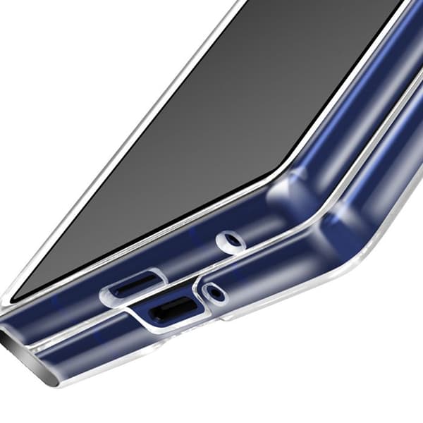 Fodral - AVIZAR - Samsung Galaxy Z Fold 7 - Styvt och Fällbart - Transparent - Hinge Skydd Vit