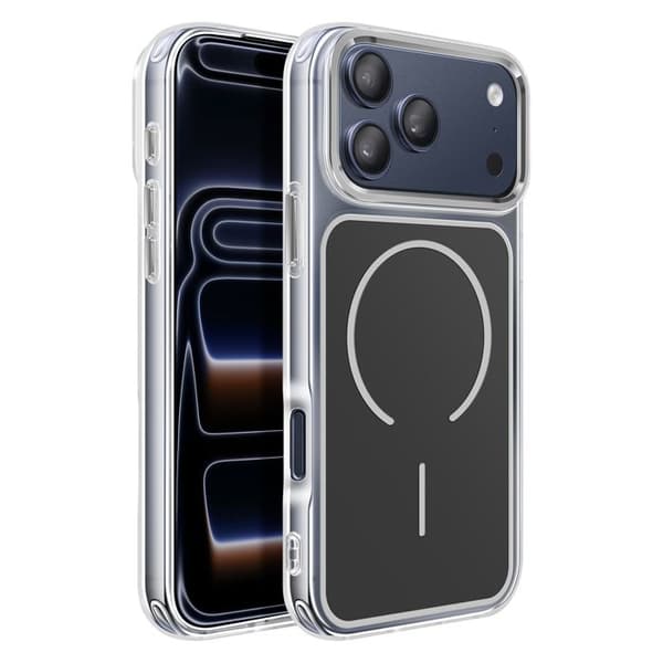 MagSafe-cover til iPhone 17 Pro Max Ultra Forstærket Bi-materiale Sort Svart