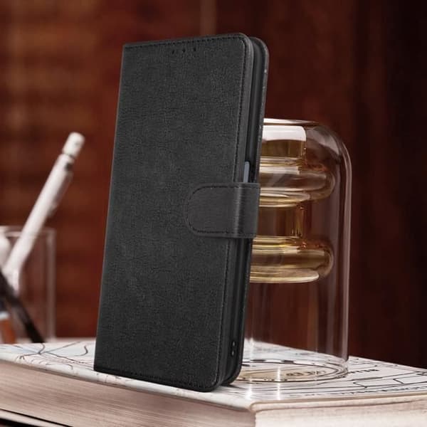 Realme C35 etui - AVIZAR - Wallet Video Support Funktion - Sort svart