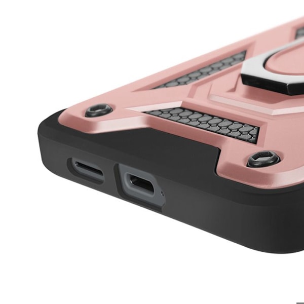 Coque för Samsung S25 Edge ringstöd med kameraskydd Mayaxess Roséguld Rosa