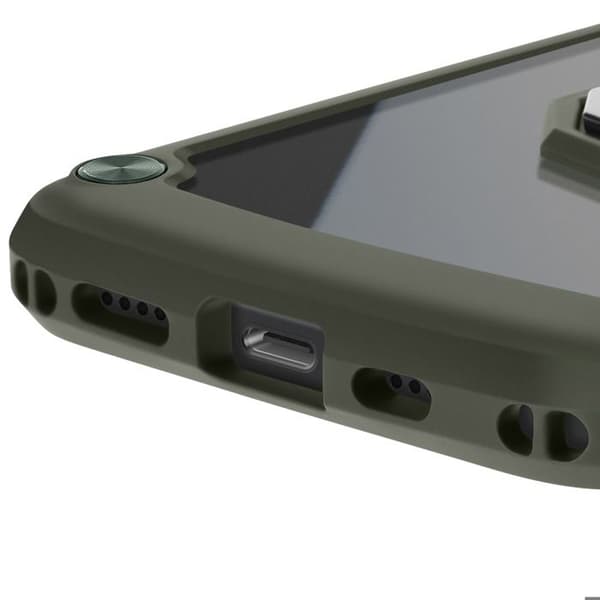 Coque Anneau - iPhone 16e - Grøn - Magnetisk Ring - Stødbeskyttelse - Forstærkede Hjørner Grön