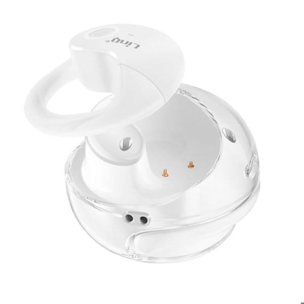 Bluetooth-høretelefoner Clip knogleledning mikrofon opkald berøringsskærm LinQ hvid Vit