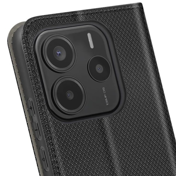 Fodral för Xiaomi Redmi Note 14 5G Med Magnetisk Kortficka Svart Svart