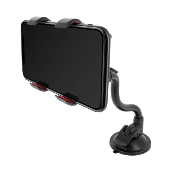 Support til bil - LinQ - Justerbar roterende 360° - Sugekoppmontering - Fleksibelt arm - Sort Svart