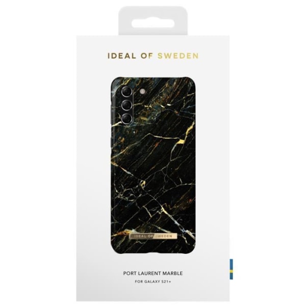 iDeal of Sweden Fashion -kotelo Samsung Galaxy S21 Plus -puhelimelle - Port Laurent Marble Black, Monivärinen Svart, Flerfärgad