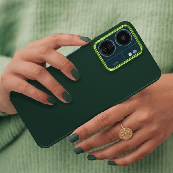 Taske til Xiaomi Redmi 13C Silikone Contour Camera Metallic Fir Green Grön