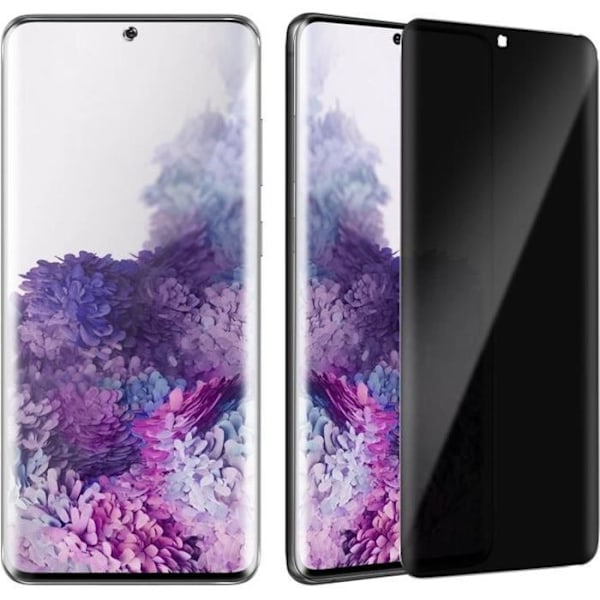 Film anti-spion - AVIZAR - Galaxy S20 Plus - Ultrathin glas - Skydd 9H - Anti-repor Svart