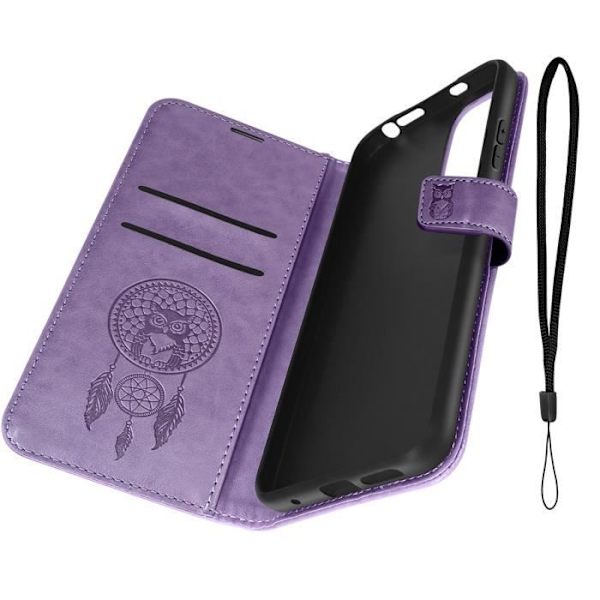 Mandala Dream Catcher -kotelo Xiaomi Redmi Note 11:lle ja 11s Purple Walletille Lila