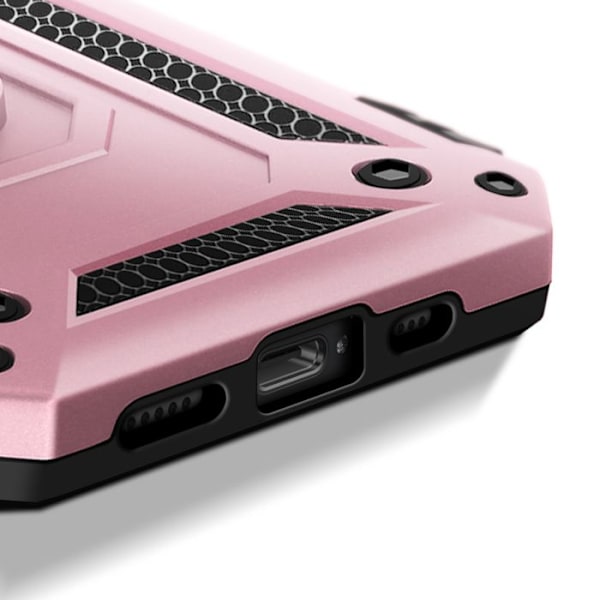 Coque för iPhone 16e Hybride Ring Stöd Magnetisk Rosa Rosa