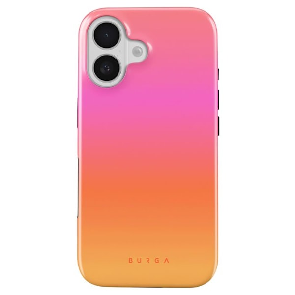 Coque MagSafe för iPhone 16 Elegant Mönster Sunset Club Burga Flerfärgad Svart