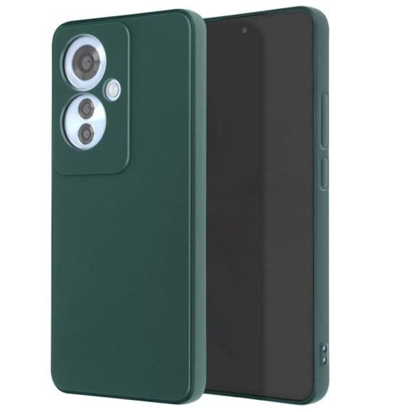 Fodral till Oppo Reno 11F - AVIZAR - Soft Touch Matte Finish Silikon - Grön - Halvstyv - Smidig Grön