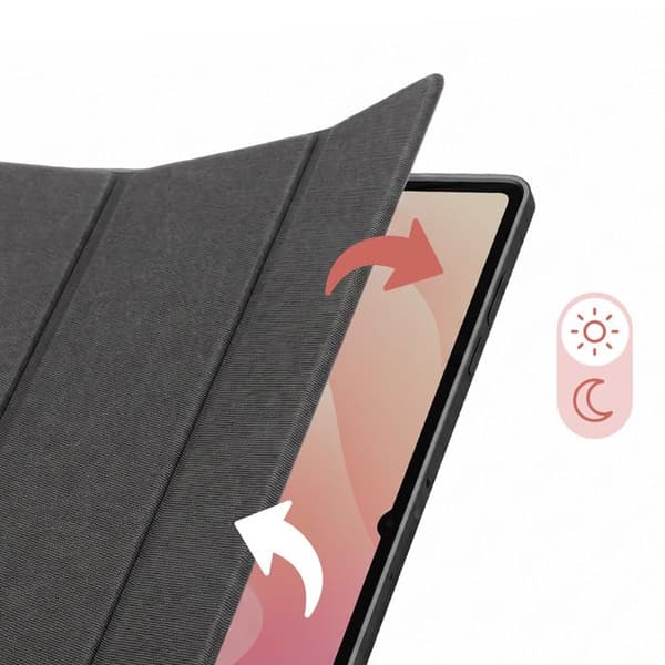 Fodral för Samsung Galaxy Tab S12 Plus Domo Tri-Fold Stötsäker Dux Ducis Svart Svart