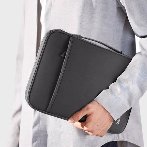 Laptop tas 13 tommer to zip-lommer Belkin sort Svart